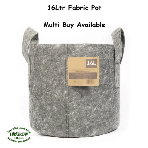 Fabric pot 16l grey - 16l,