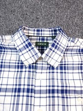 Orvis Shirt Men XL Blue &