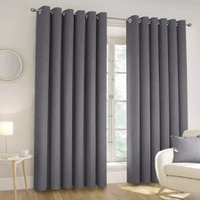 100% Blackout Eyelet Curtains