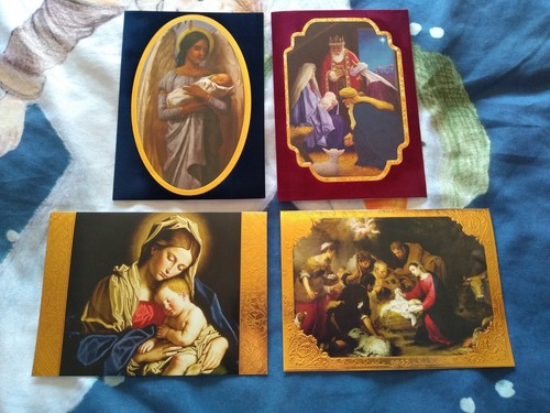 Four large xmas cards - cards,
