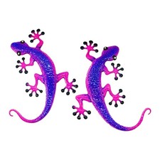 2x Metal Gecko Wall