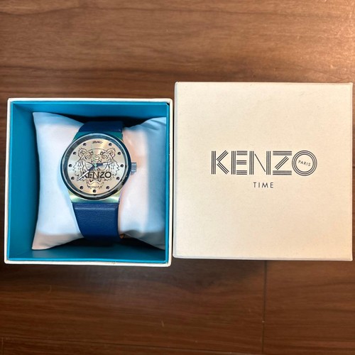 Kenzo time watch blue leather - kenzo,