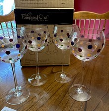 Pampered Chef Dots Stemware