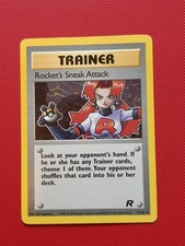 Pokémon TCG Rocket's Sneak Attack 72/82 Non Holo Rare Team Rocket WOTC Card - LP