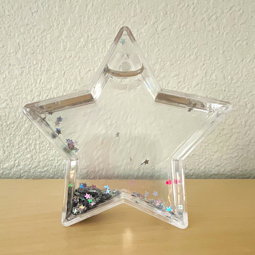 Clear star photo frame - star, w/
