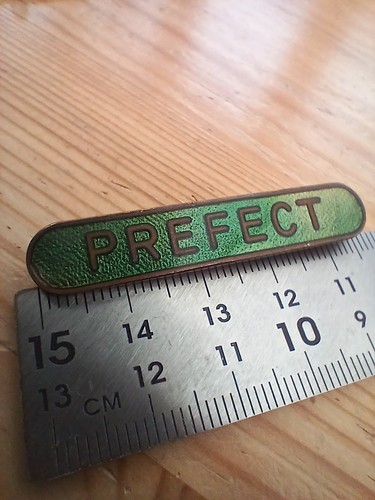 Vintage school prefect - school, enamel