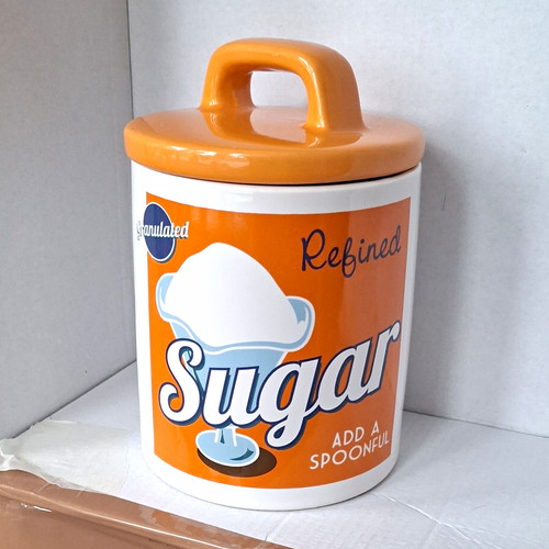 Vintage retro ceramic sugar - ceramic,