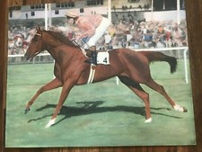 Lester Piggott Diesis Racehorse and Lester Piggott oil painting