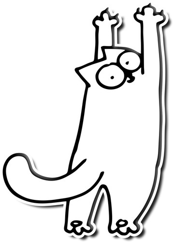Simons cat sticker vinyl - cat,
