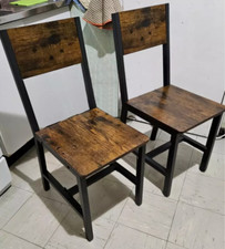Industrial Dining Chair Set 2