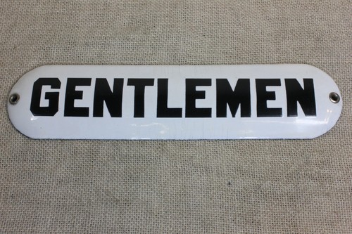 Old bathroom porcelain sign - old,