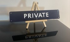 Original BR(E) PRIVATE Enamel Doorplate Railway Sign