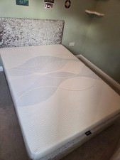 Double grey divan bed with