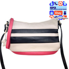 Radley London Berwick Street 2017 Striped Bovine Leather Hobo Crossbody Bag