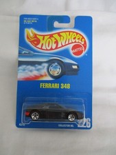 Hot Wheels 1991 Collector #226 Ferrari 348 Black Body 5spk Wheels Sealed n Card