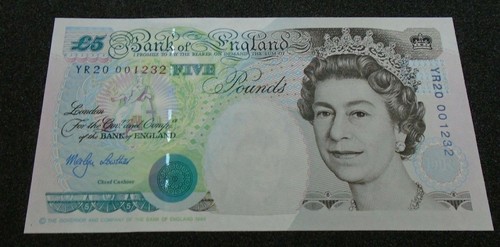 10 bank note lowther - £5,