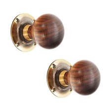 Door Knobs Aged Brass Rosewood