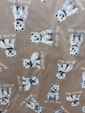 Scottie Dog Fabric Material 43