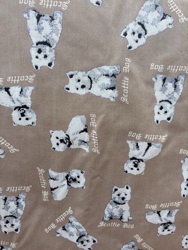 Scottie dog fabric material - fabric, 43