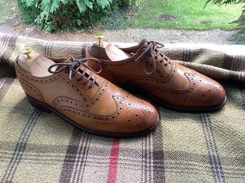 Grenson tan brogues - 10, g