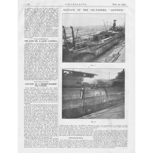 Salvage the oil tanker - salvage, of