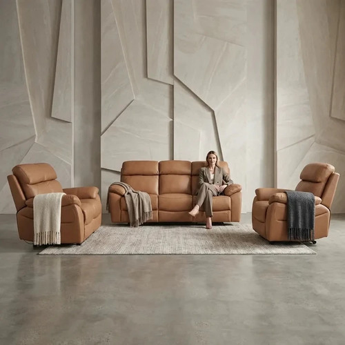 Real leather electric recliner - leather,