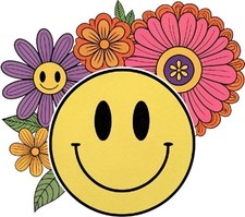 Colourful Retro Smiley Face