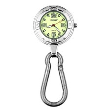 Silver clip carabiner - on,