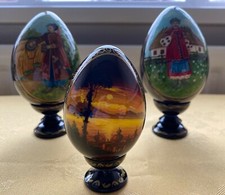 3 x Vintage Ukrainian Wooden