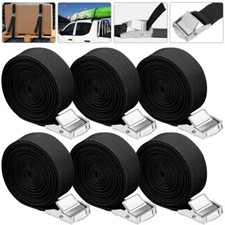 6 x Heavy Duty Ratchet Tie Down Straps Car Roof Rack Belts Quick Release 2.5M