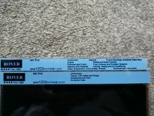 Original MG RV8 Rover Microfiche Parts Manuals 1995