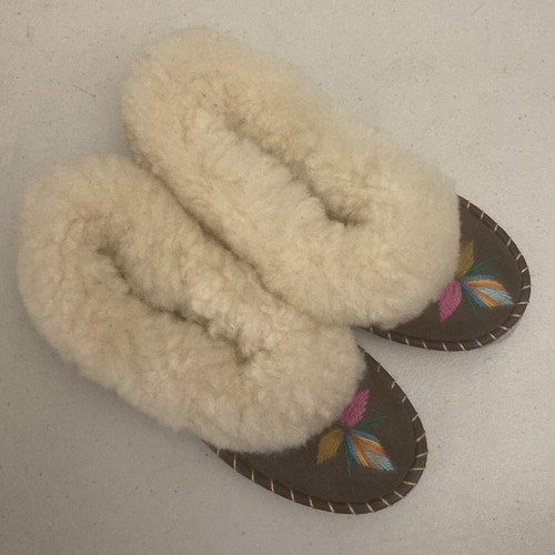 Vintage fur slippers - slippers, womens