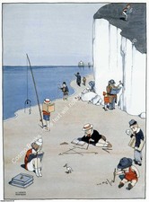 THE INTELLECTUAL SUMMER HOLIDAY. BY W. HEATH ROBINSON, (1872-1944).  PRINT : A M