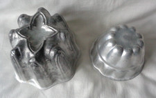 2 x  Vintage Aluminium Shaped