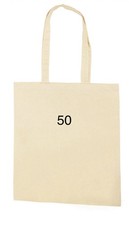 50 x Pieces Cotton Tote Bags
