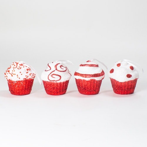 Christmas red white - white, glitter