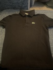 Boys Black Lacoste Polo Shirt