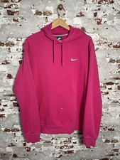 Nike Sportswear Women’s Hood Hoodie Workout XL Pink Pullover Pockets Marks Shown