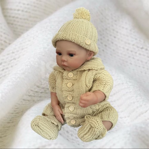 Hand knitted baby romper suit - hand,
