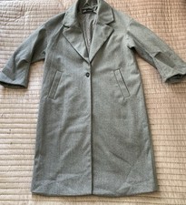 Zara Oversized Grey Coat Worn