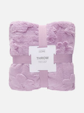 Primark Lilac Floral Throw
