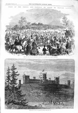 Original Old Antique Print