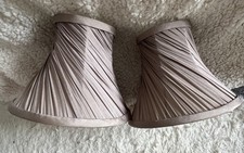 Laura Ashley silk, pleat, twisted bell shape pair.