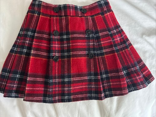 Girls red tartan kilt - girls,
