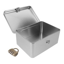 Metal donation box rectangular - metal,