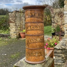 Antique treen spice tower - antique,