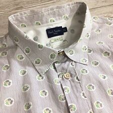 PAUL SMITH Men’s Floral Shirt XL Classic Fit Organic Cotton Long Sleeve Mordecai