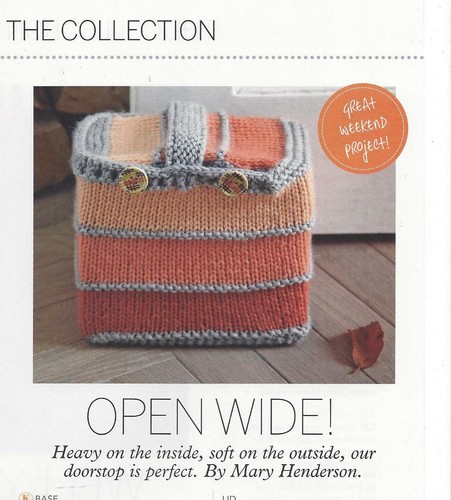 Knitting pattern for door stop