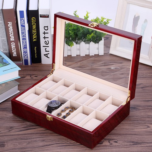 Wooden watch display case - watch,