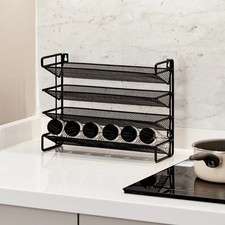 Black 4 Tier Metal Spice Rack